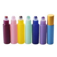 Colorful Glass Roll On Bottle 10ML Frosted Perfume Roll On Bottle